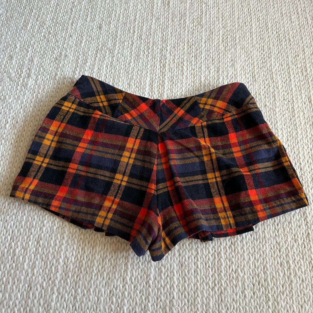 Free People Someday Plaid Mini Skort Size 0 - Picture 2 of 7